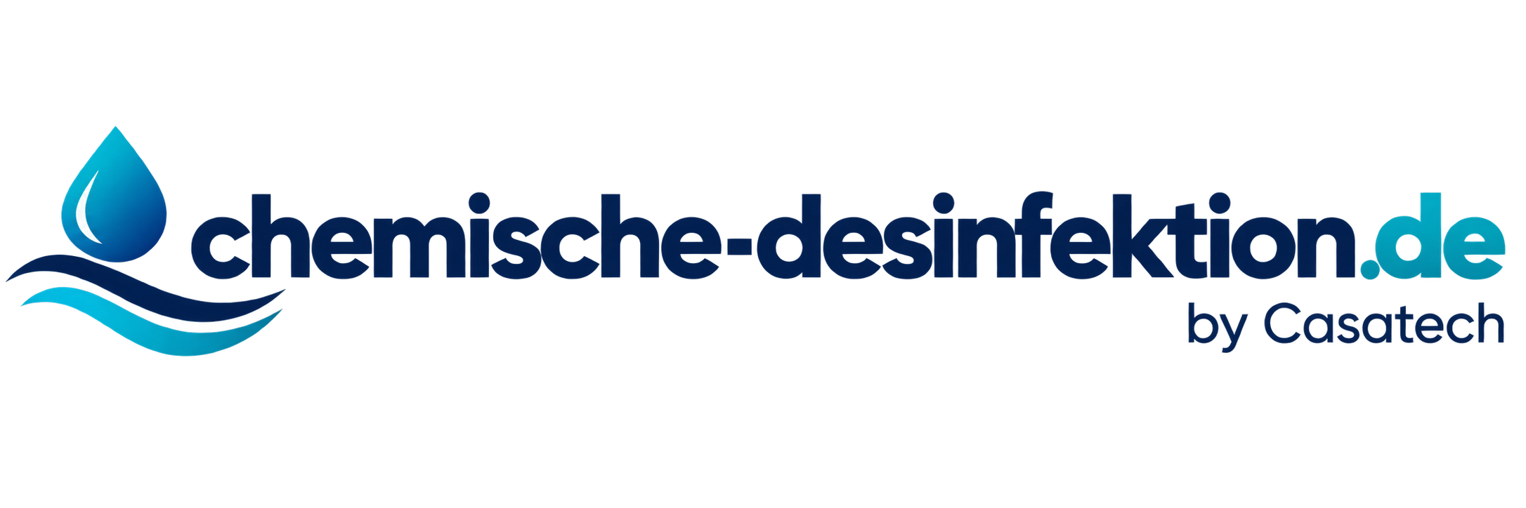 chemische-desinfektion.de by Casatech – Wortmarke mit Wasserwelle